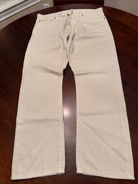Polo Ralph Lauren Hemp/Cotton Beige Straight-Leg Jeans